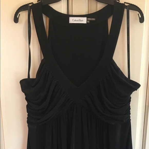 Black Cocktail Dress Calvin Klein Size 10 - Picture 2 of 4